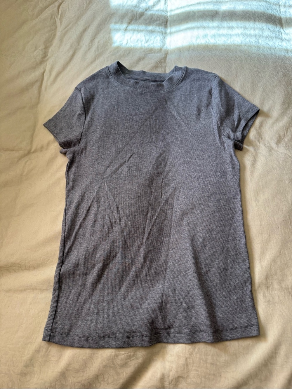 Classic Woman’s Crew Neck T-Shirt in Heather Gray